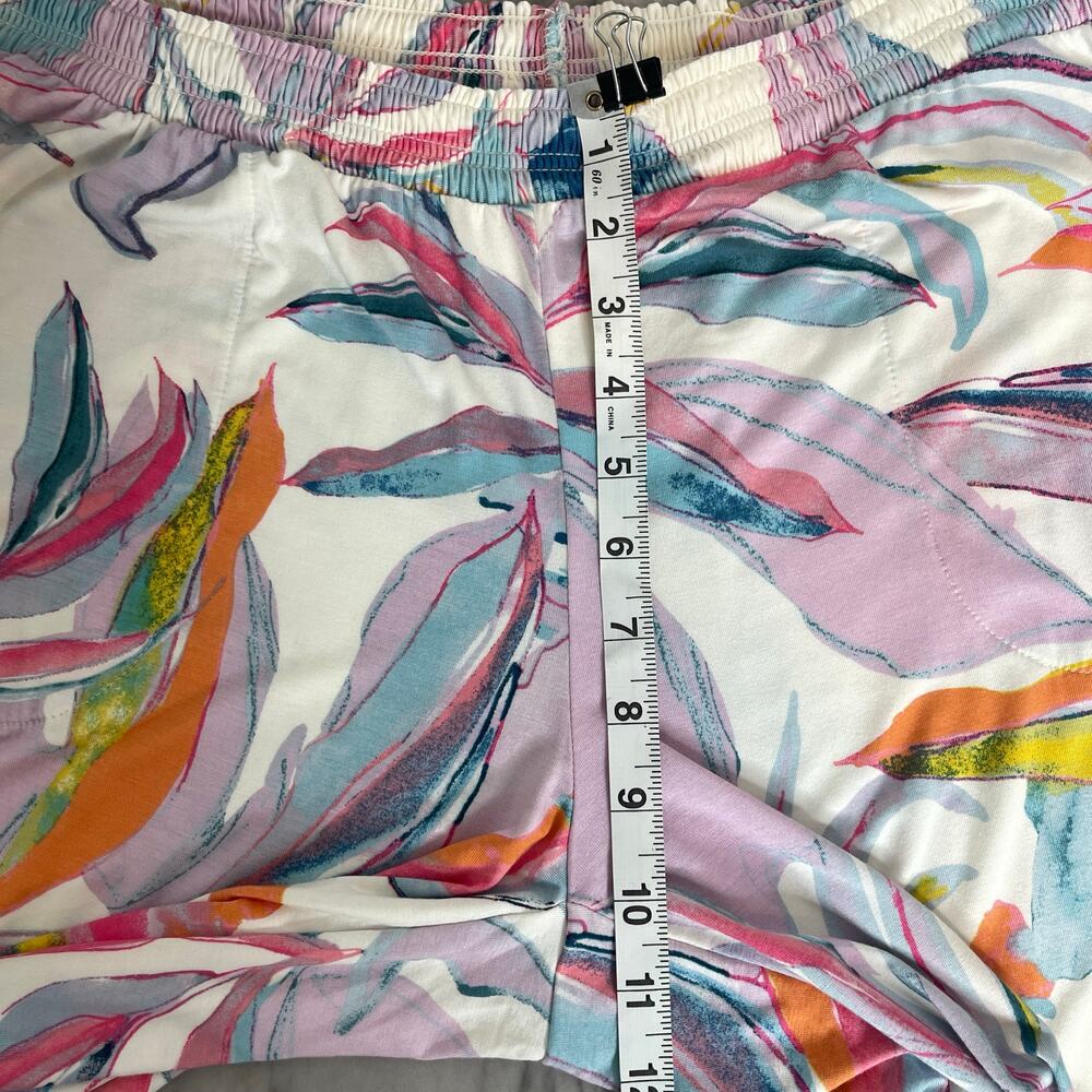 Soma Lounge Pajama Pants Women’s L Soft Stretch Floral Vibrant Multicolor Pastel - Picture 8 of 11